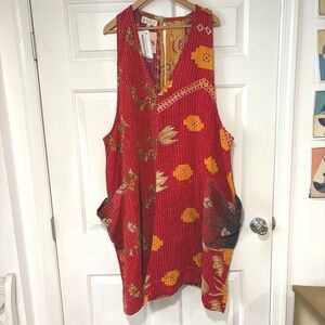 NEW Kantha Bae Harmony Cotton Romper Boho Oversized Hippie Festival Summer